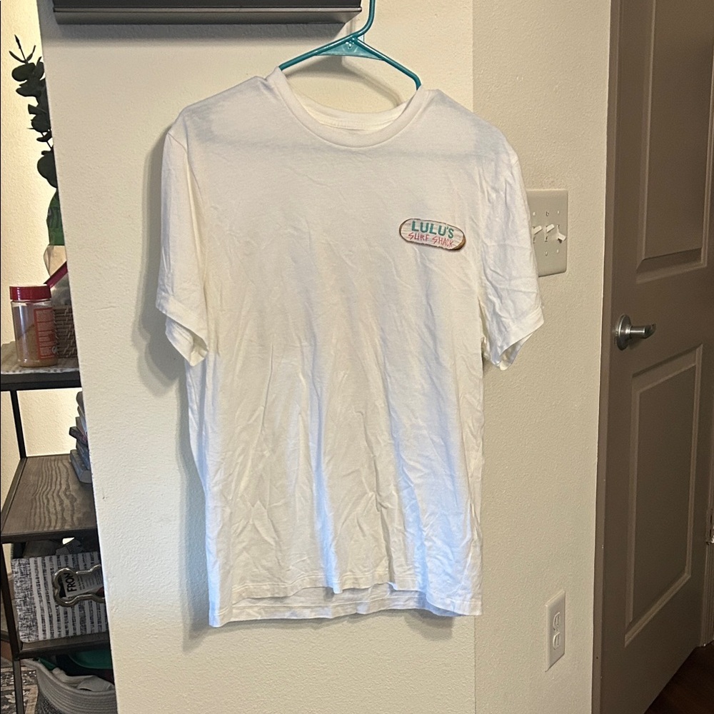 J Crew Lulu's Surf Shack Classic White Short Sleeve Tee